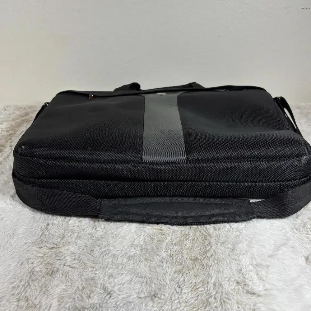 Wenger SwissGear Laptop Briefcase Messenger Bag Black Gray TSA Checkpoint